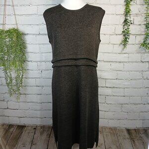 WOMENS MARCONI SWEATER SLEEVELESS DRESS/JUMPER, GRAY, SIZE M